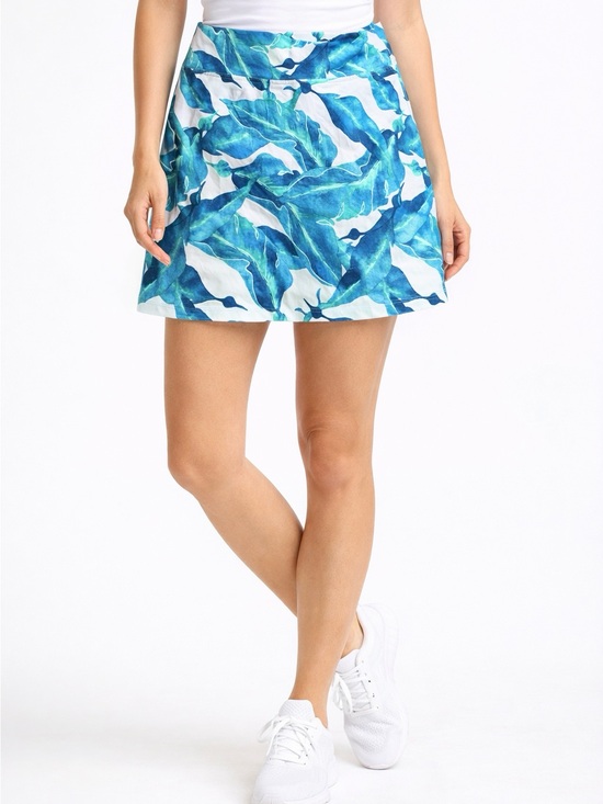 Patagonia Dresses & Skirts - Patagonia Tropical Leaf Blue Print Skirt – Size Small